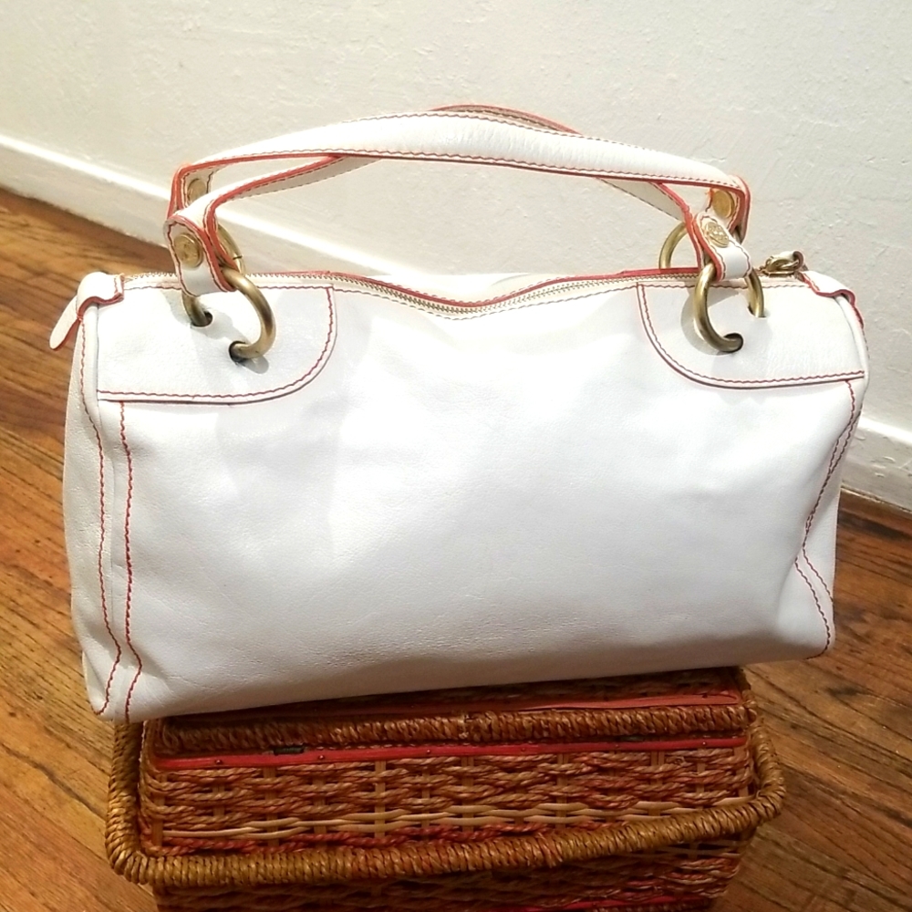 Celine Boogie Bag - iconic Y2K White Leather Satchel Handbag 👜 - Picture 4 of 13